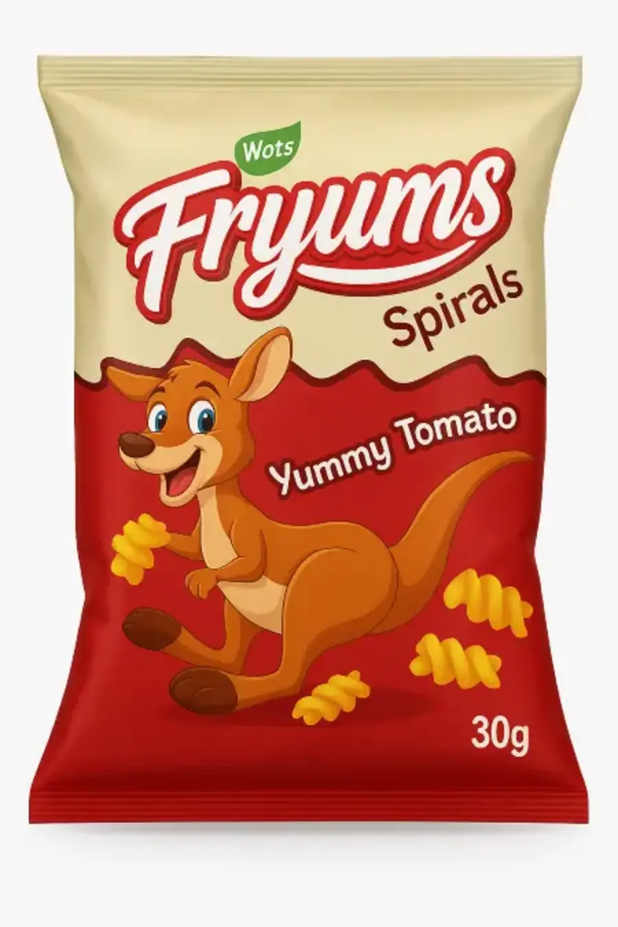 Wots Fryums Tummy Tomato Spiral 25G